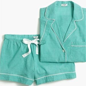 Jcrew Gingham Pajama Set